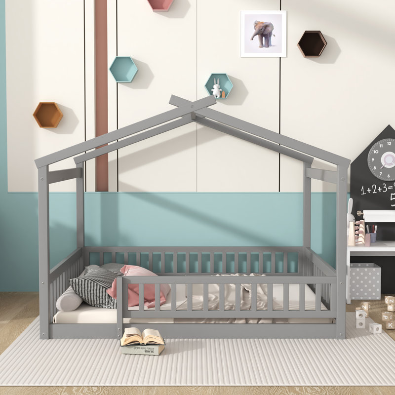 Lit pour enfant Azusa, Double, gris