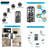 Black 7-Tier Audio Rack Tower With Adjustable Wooden Shelves, Weight Capacity 661 Lbs, For Stereo Components