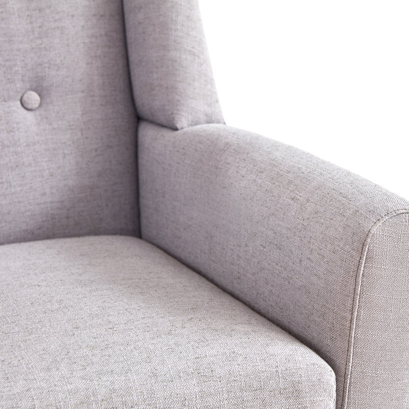 Upholstered Armchair, Light Grey