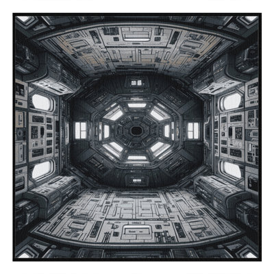 Machine Washable Space Black Area Rug