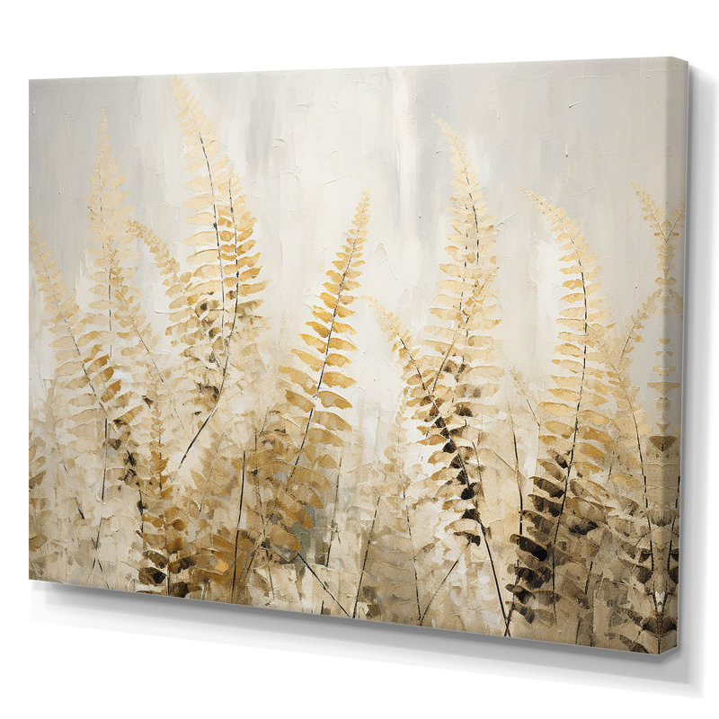 «Golden Ferns Silent Gracefulness» sur toile, Toile tendue, H 12 po x l 20 po x P 1 po