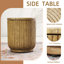 Table d'appoint d'extérieur multifonctionnelle avec seau à glace caché Terrafab