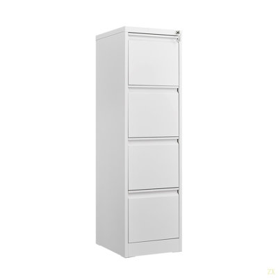 4 Drawer File Cabinet With Lock Metal Vertical File Storage Cabinet Office Home Steel Vertical File Cabinet For A4 Legal/Letter Size Narrow File Cabinet Locked,Assembly Required