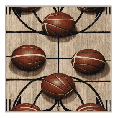 Washable Racquetball Sports Area Rug