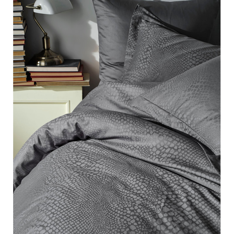 Ensemble de housse de couette 100% coton 6 pièces Mallorie, Gris