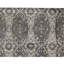Wool Damask Area Rug in Charcoal/Ivory