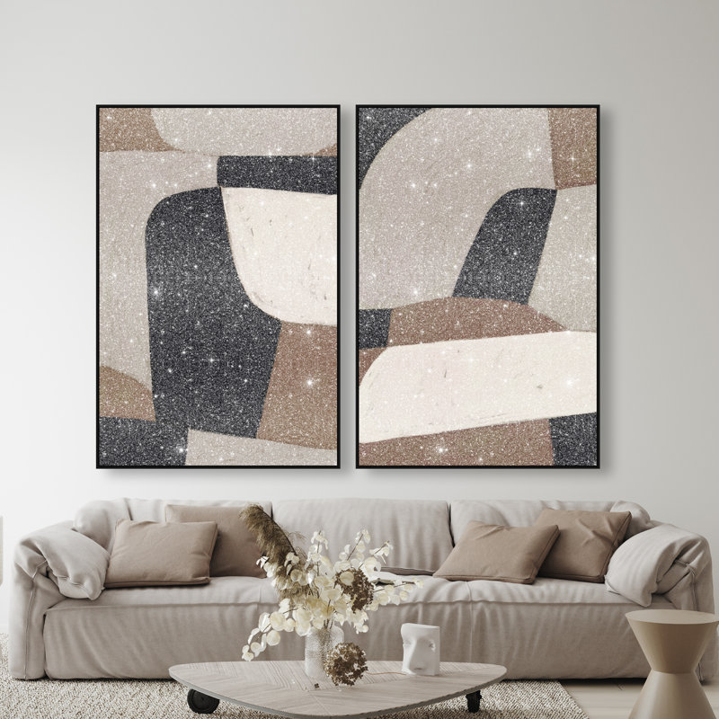 All The Way Set Set by Oliver Gal, 37"H x 55"W, Black Floater Frame