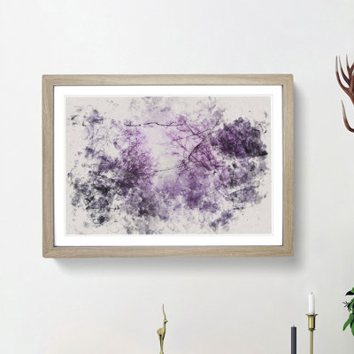 Purple Sky Behind the Winter Trees Watercolour - Picture Frame Graphic Art Print