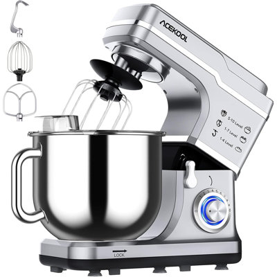 7 Qt Stand Mixer with Stainless Steel Bowl, 660W Tilt-Head Kitchen Mixer, 10-Speed Control for Bread Dough, Pizza, Cakes, Cookies and Whipped Cream