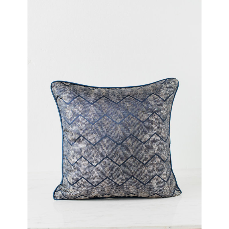 Housse de coussin Luxury French Style, 20 po X 20 po, Bleu