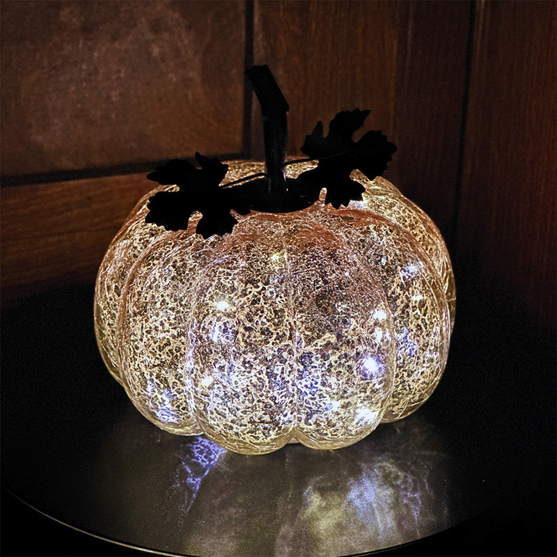 Décorations de citrouille en verre mercurisé et citrouille décorative pour Halloween Décorations d'automne et de l'Action de grâce
