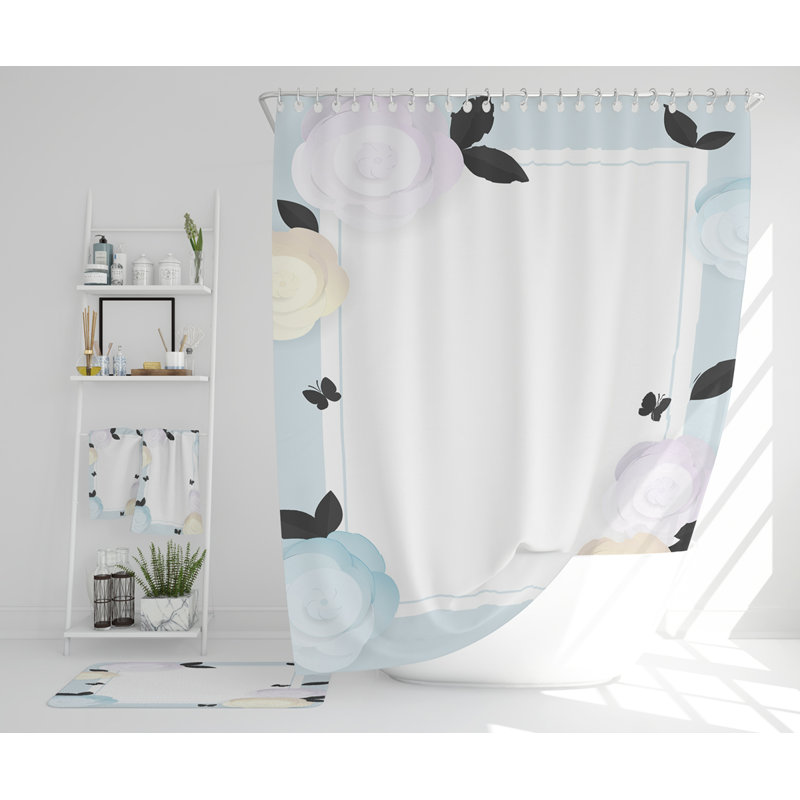 Nathina Polyester Shower Curtain Set