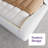 Low Profile Sleigh Bed With Faux Leather Ergonomics Headboard-747776472-747776474