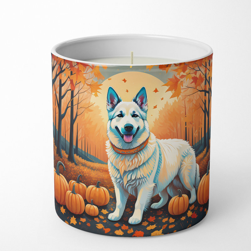 Bougie parfumée Pumpkin Spice avec support en céramique