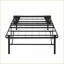Base de lit plateforme simple pliable en métal noir - profil haut de 14 po, assemblage sans outil-652182036