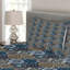 Adilyn Blue/Yellow Microfibre Bedspread Set-750731787