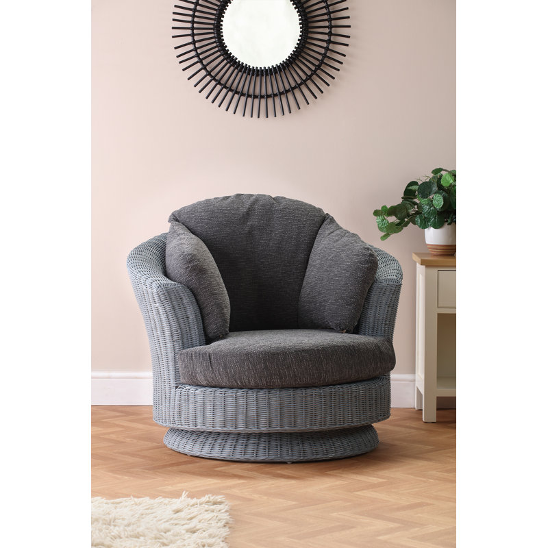Genevra Upholstered Swivel Barrel Chair