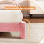 Structure de lit double pleine grandeur, lit plateforme tapissier avec tête de lit ronde douce et pieds cylindriques, robuste et silencieux, aucun sommier requis, assemblage facile, blanc-1296192540-1296192542