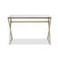 Hematite Glass Top Metal Base Writing Desk-204357614-204357585