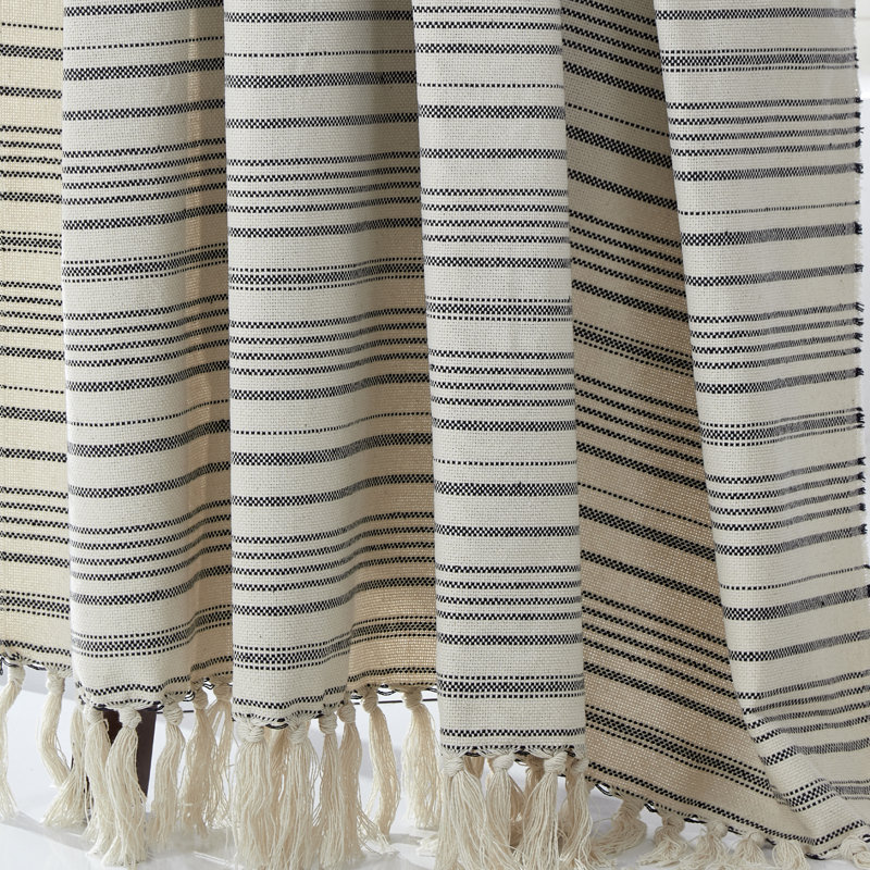 Edda Modern Cotton Throw, Granite