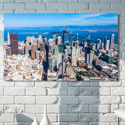 « satellite view of san francisco », reproduction de photo sur toile tendue