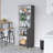 Matt Gray And White 2-Door Bookcase-393921612