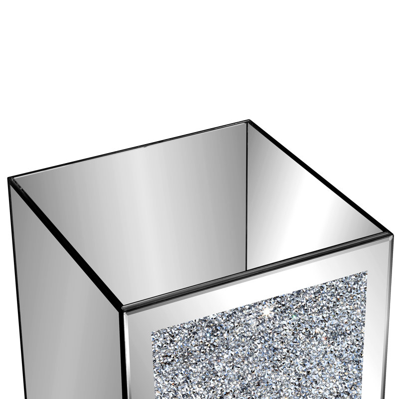Shute Glass Planter Box Flower Vase Crystal Room Garden Decor, Single