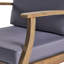 Fauteuil club gris foncé - Bois pour un espace extérieur élégant avec une structure moderne