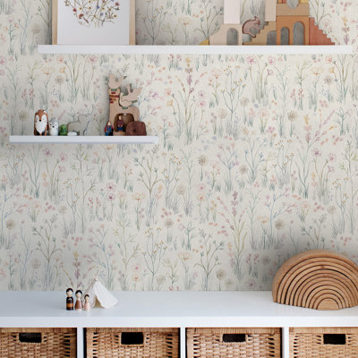 Meadow Carnival Paste The Wall Wallpaper 77.2" X 120"