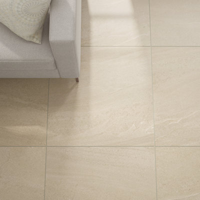 Carreaux de sol en porcelaine mate Daltile Calgary 24 x 24 avec technologie StepWise (4 pièces par carton) (15,21 pi² par carton)