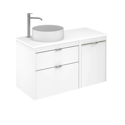 Amarantha 41'' Single Bathroom Vanity with Solid Surface Top