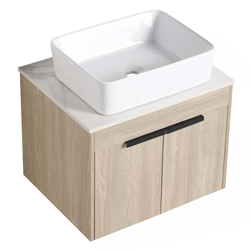 Ensemble de meuble-lavabo flottant avec lavabo en céramique Modern Design
