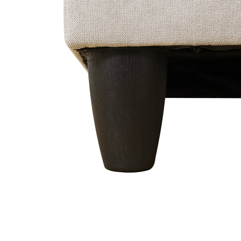 Canapé et méridienne à gauche en microfibre de 97 po de largeur Feikea, Noir, Microfibre/microsuède gris clair
