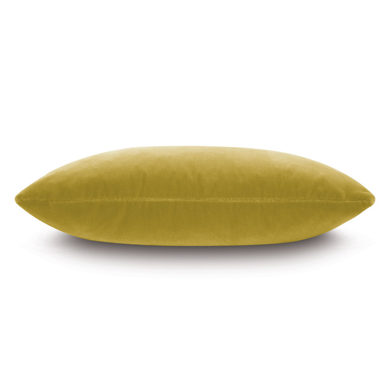 Capra Square Pillow Cover & Insert, Citron, 11" x 21"
