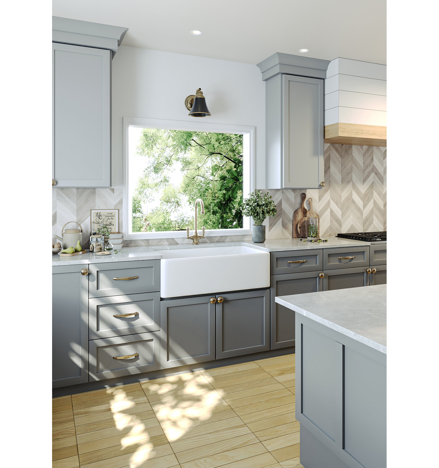 Grove 33" Fireclay Farmhouse Kitchen Sink, White