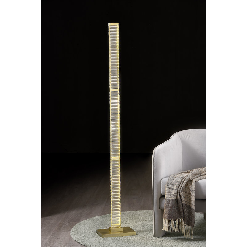 Yerkin 62'' LED Novelty Floor Lamp, Antique Brass