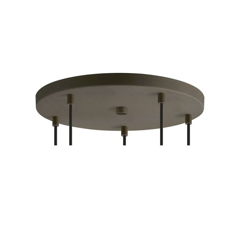 Suspension cylindrique en grappe 3 lumières Herr, Nickel satiné, Halogène