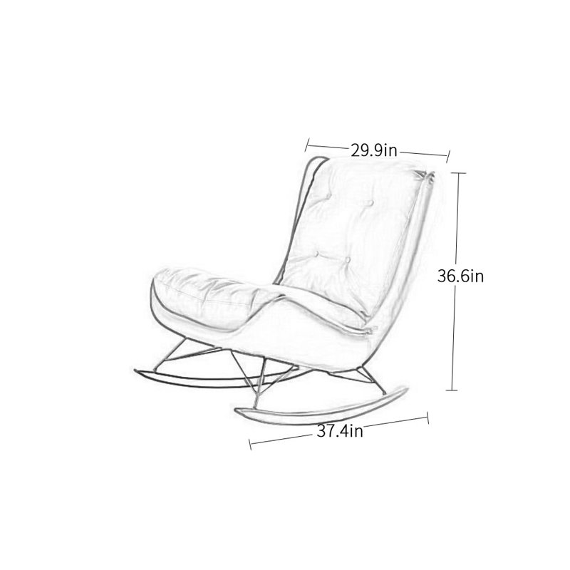 Chaise berçante simple Light Luxury