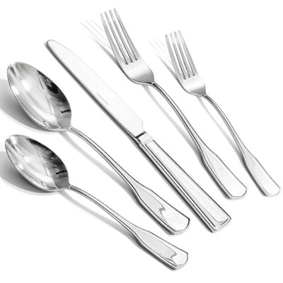 30-Piece Silverware Set, Service for 6, 18/10 Stainless Steel Flatware Set -  Hokku Designs, EAFC7C771718496C9F25387A60426925