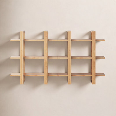28" Solid Wood Tiered Shelf
