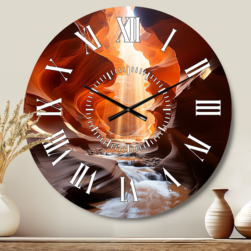 Canyon Antelope Symphony II - Canyon Face Wall Clock, Medium