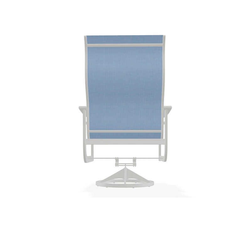 St. Catherine Polymer Outdoor Lounge Chair, Snow, Cobalt 35D Sunbrella®