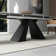 63'' to 94.5” Extendable Dining Table For 8-10 with Sintered Stone Tabletop and Metal Base