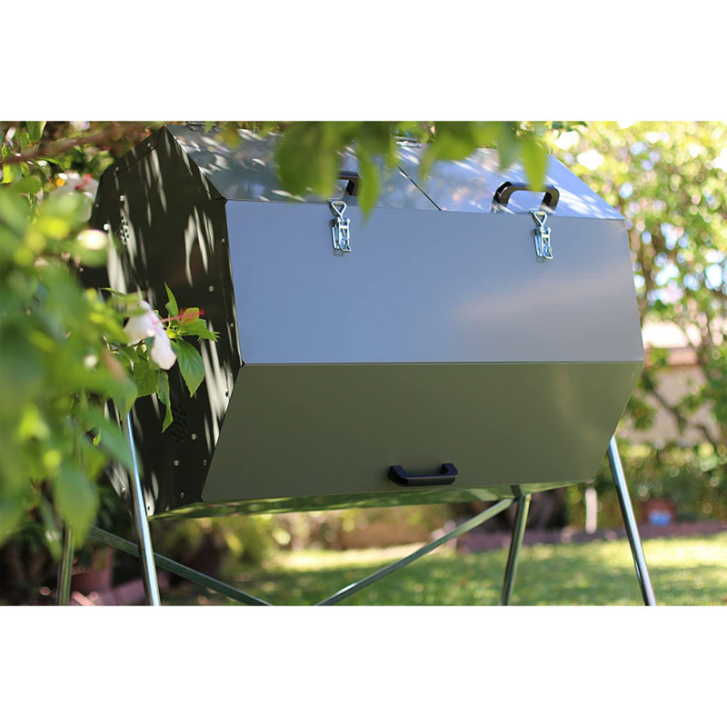 106 Gallons Steel Outdoor Tumbler Composter