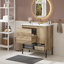 Meuble-lavabo moderne en bois avec lavabo en céramique