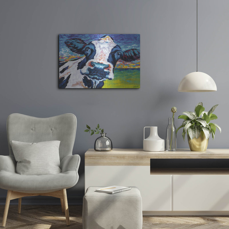 «Pasture Cow 1» par Carolee Vitaletti, H 16 po x l 24 po