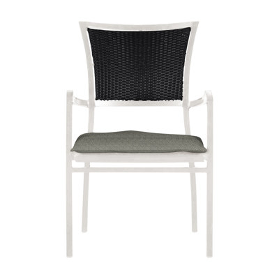 Aire Stacking Patio Dining Armchair With Cushions