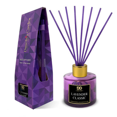 Ensemble de diffuseur de roseaux lavande classique pour la chambre à coucher, la salle de bain, le salon ou le bureau