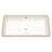 28"x14" White Ceramic Rectangular Undermount Bathroom Sink with Overflow