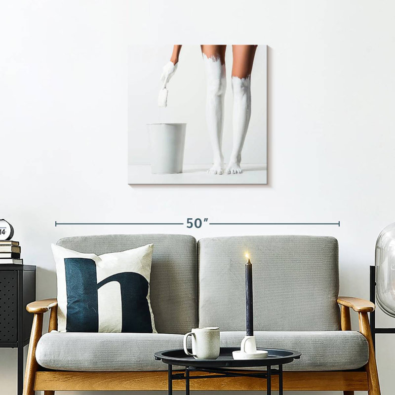 Pieds de Senne peints en blanc, H 24 po x l 24 po